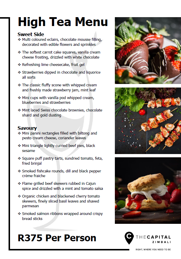 Capital 2024 High Tea Menu